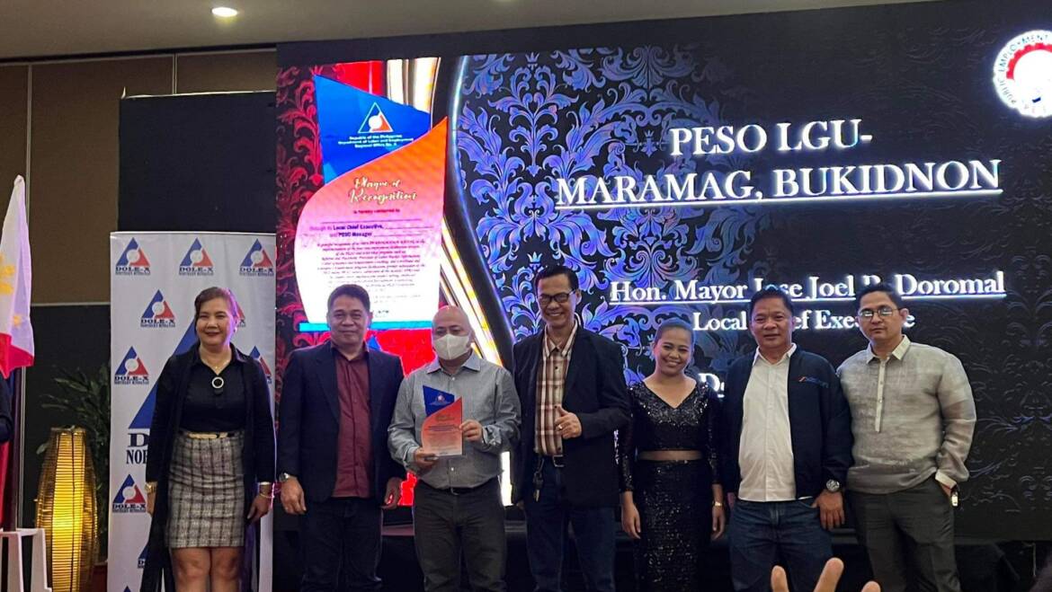 The Department of Labor and Employment Regional Office 10 recognize PESO Maramag