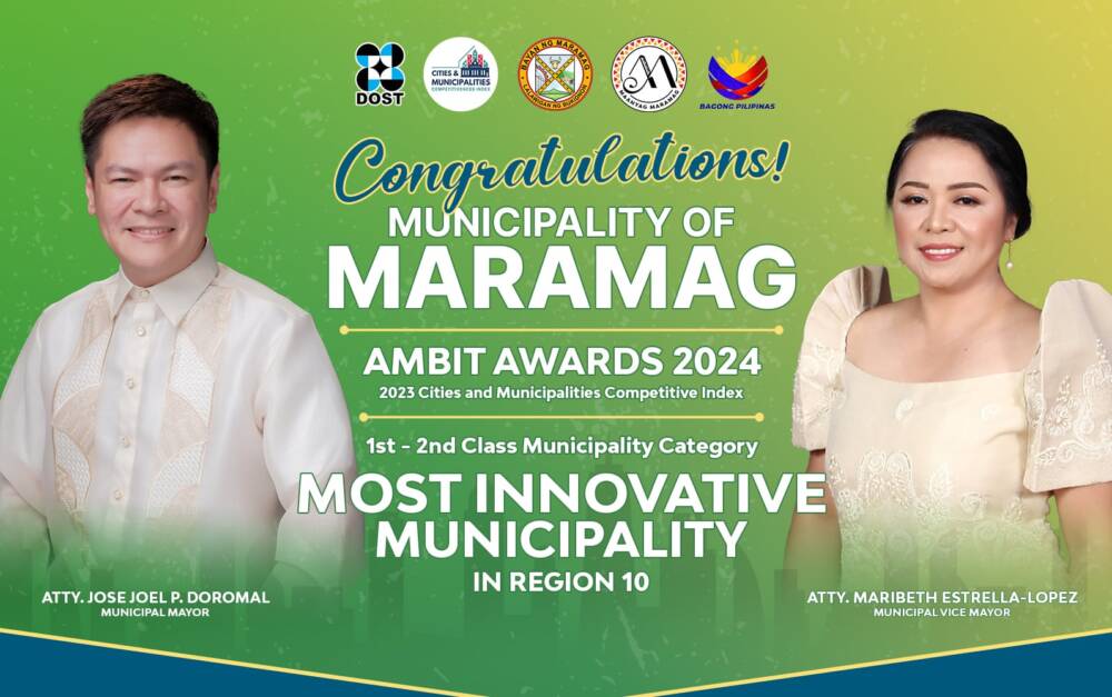MARAMAG SECURES TOP SPOT AS MOST INNOVATIVE MUNICIPALITY IN REGION 10
